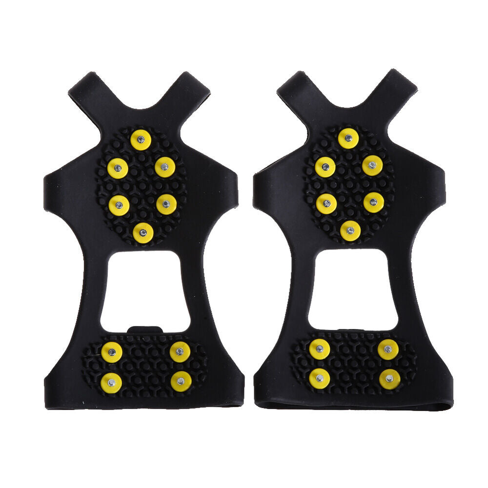 NEW Climbing Shoe Spikes 10-Stud Crampons Spike Anti Slip Survival Equipment (L)