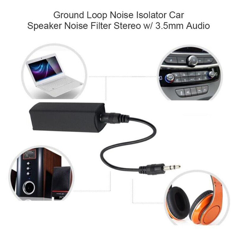 3.5mm Audio Ground Loop Isolator Cable Noise FilterKiller Car Accessory