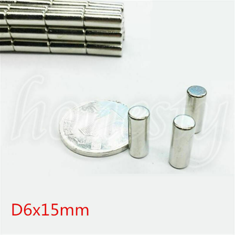 10pcs Super Strong Cylindrical Magnets D6X15mm D5X15mm D2X10mm Rare Earth Neodymium