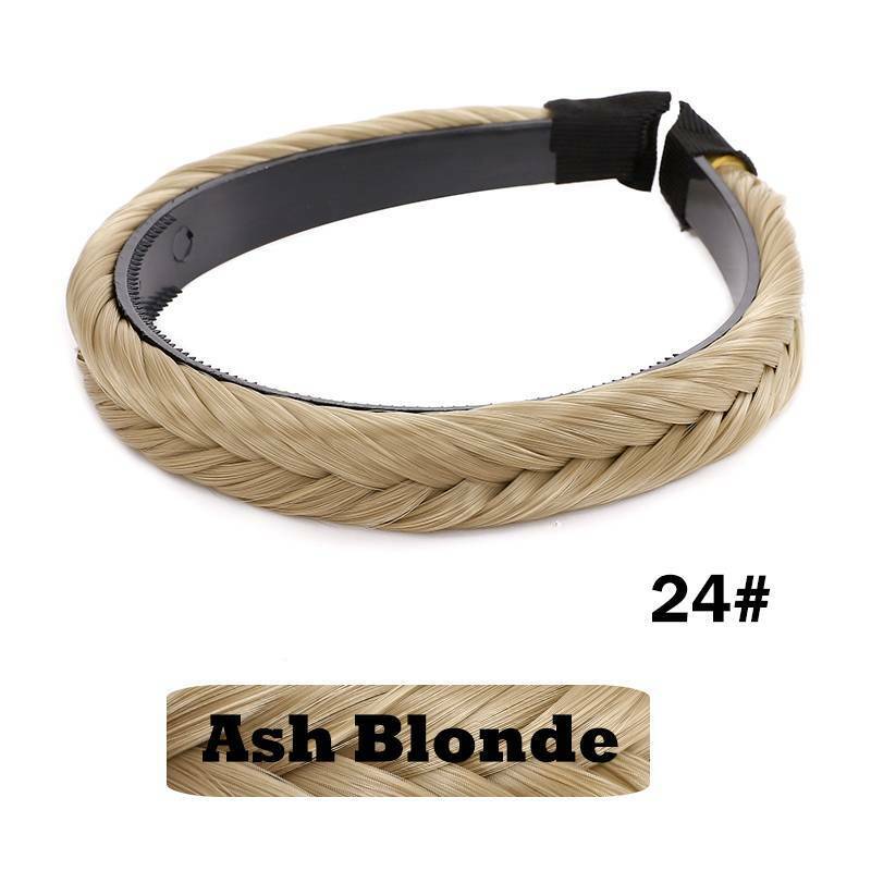 Women Braided Synthetic Plait Plaited Elastic Hair Accessories Band Headband