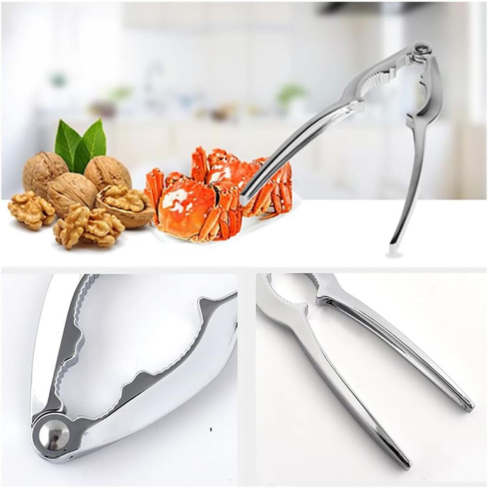 5X Nut Cracker Plier Sheller Opener Walnut Almond Chrome Kitchen NutCracker