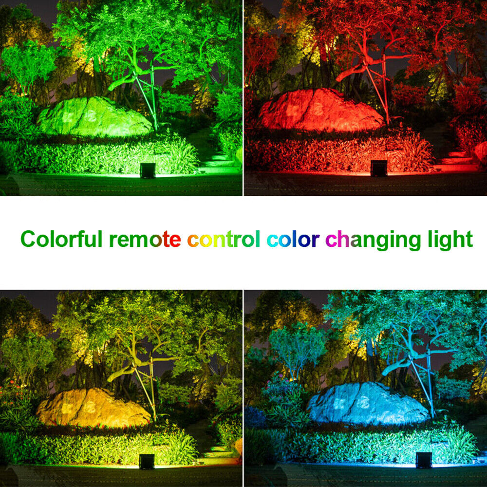 RGB LED Flood Light 50W/100W Outdoor Spotlight Remote Control IP66