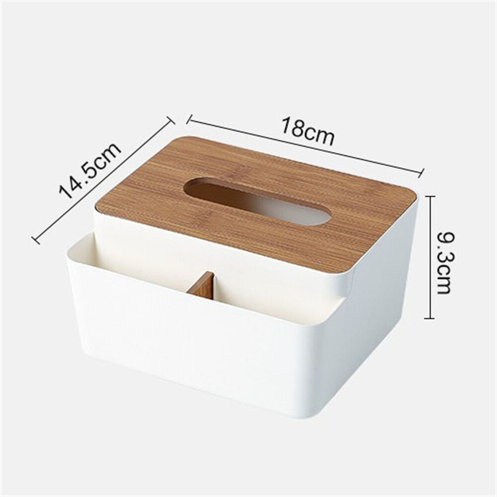 Tissue Box Dispenser Paper Storage Holder Napkin Case Organizer Wooden Cover New