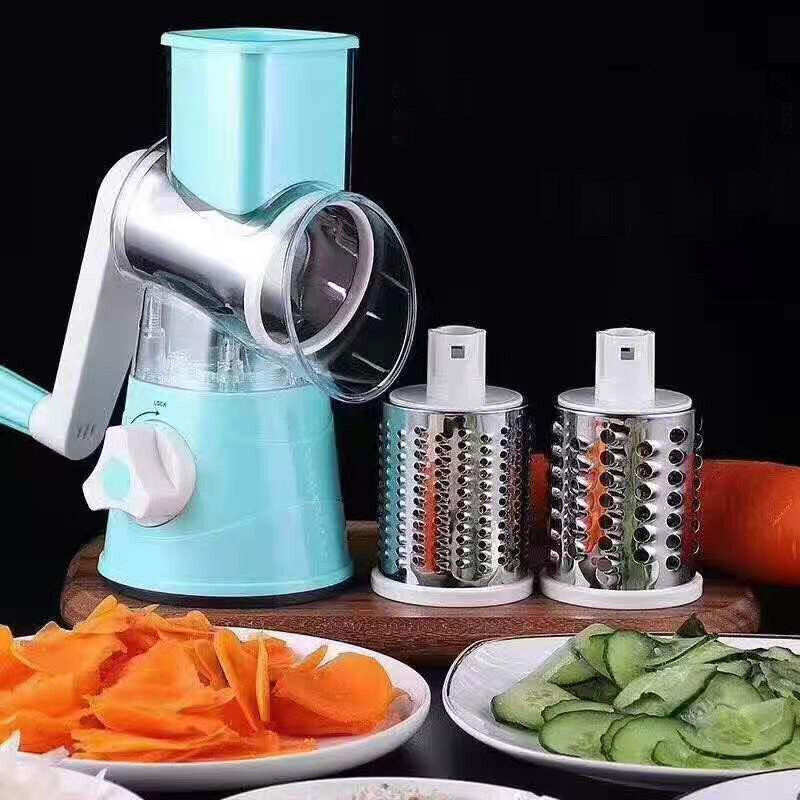 Kitchen Vegetable Fruit Slicer Cutter Shredder Food Manual Rotary Grater Chopper