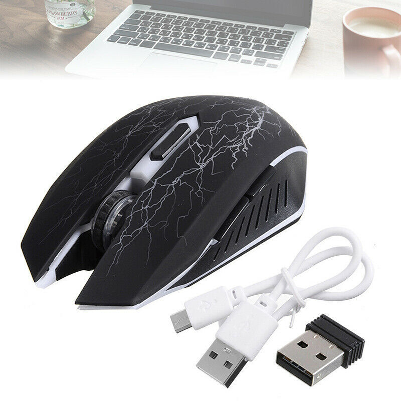 Wireless Gaming Mouse USB Optical Silent Rechargeable for Mac/PC/Laptop CS