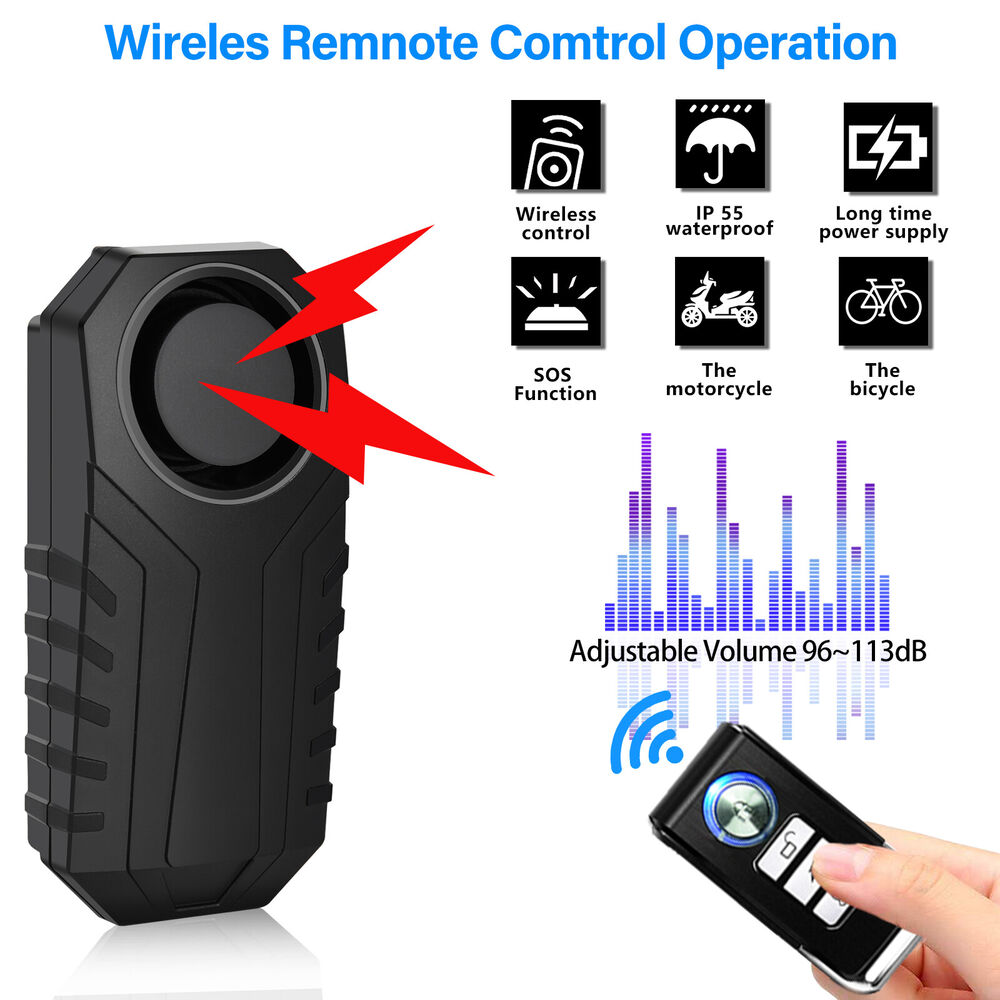 Security Wireless Remote Control Car Vehicle Burglar Vibration Alarm Anti-thief