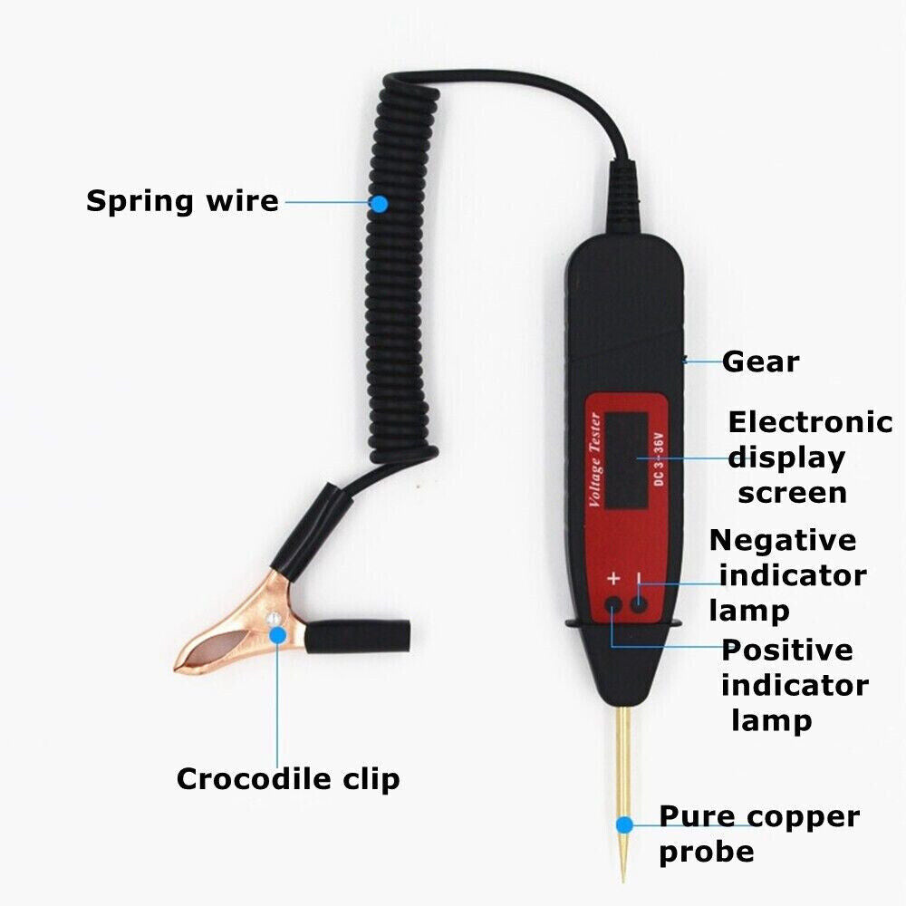 Heavy Duty Automotive Car CIRCUIT TESTER Wire Test Lamp Light Probe Tool 12V 24V