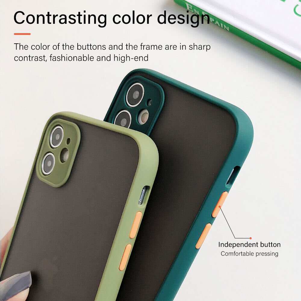 Matte Shockproof Armor Case For iPhone 15 14 13 12 11 Pro Max XR XS 8 7 SE Cover