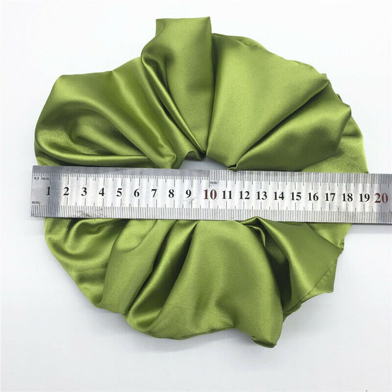 Oversized Elastic Silk Hair Band Ring Rope Tie Womens Simple Satin Scrunchies