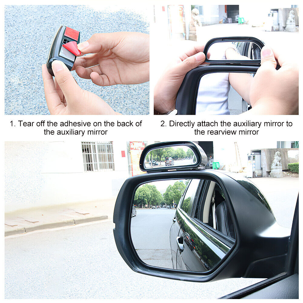 2x Adjustable Wide Angle Blind Spot Mirror for Driving Parking Safety Universal