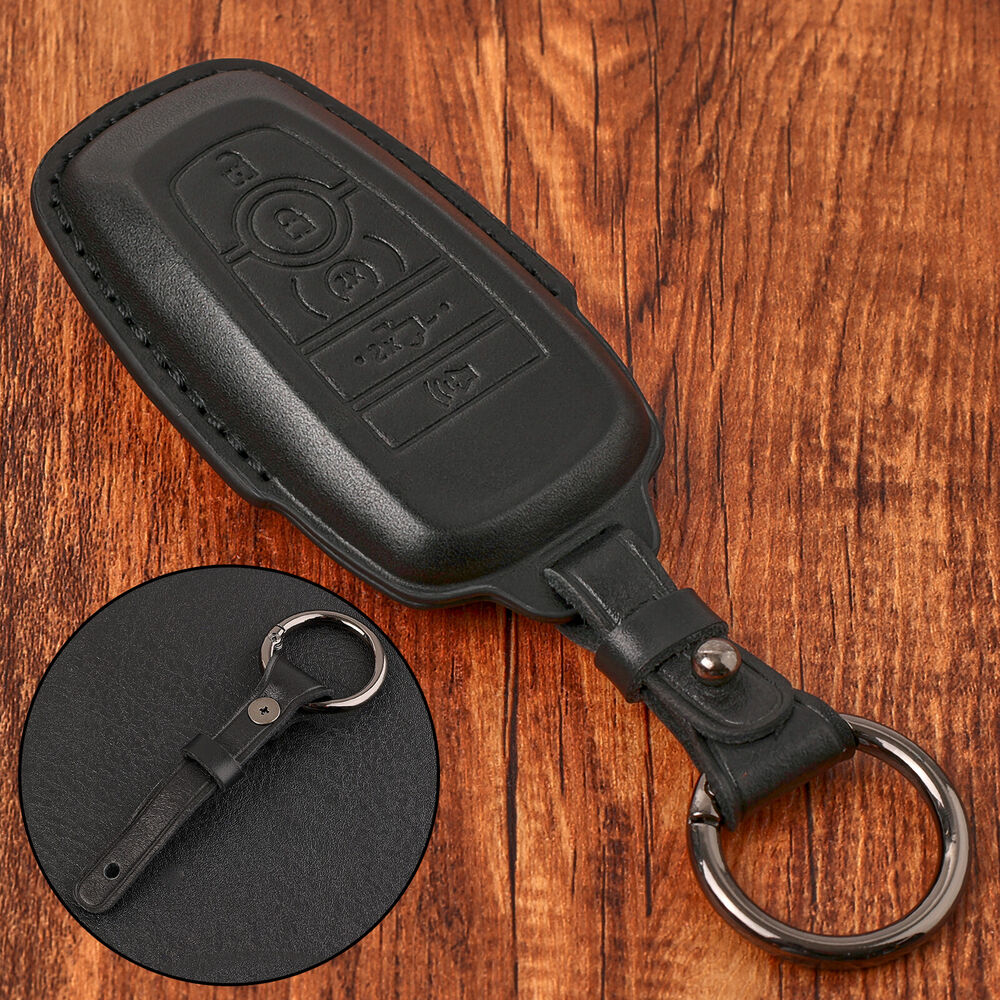 5Buttons Remote Key Fob Leather Case Cover Holder For Ford Explorer Edge 2022