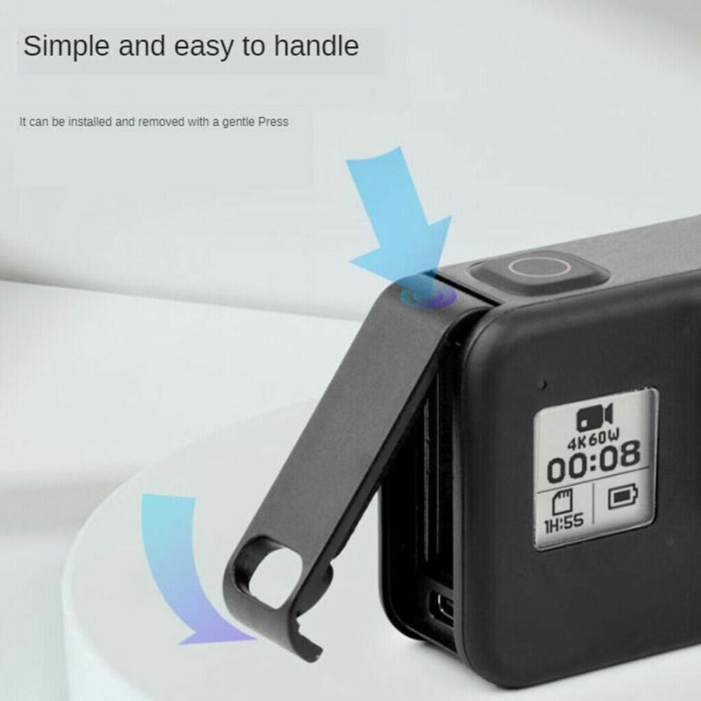 Battery Lid Door Cover for GoPro Hero 8 Removable Type-C Charging Hole