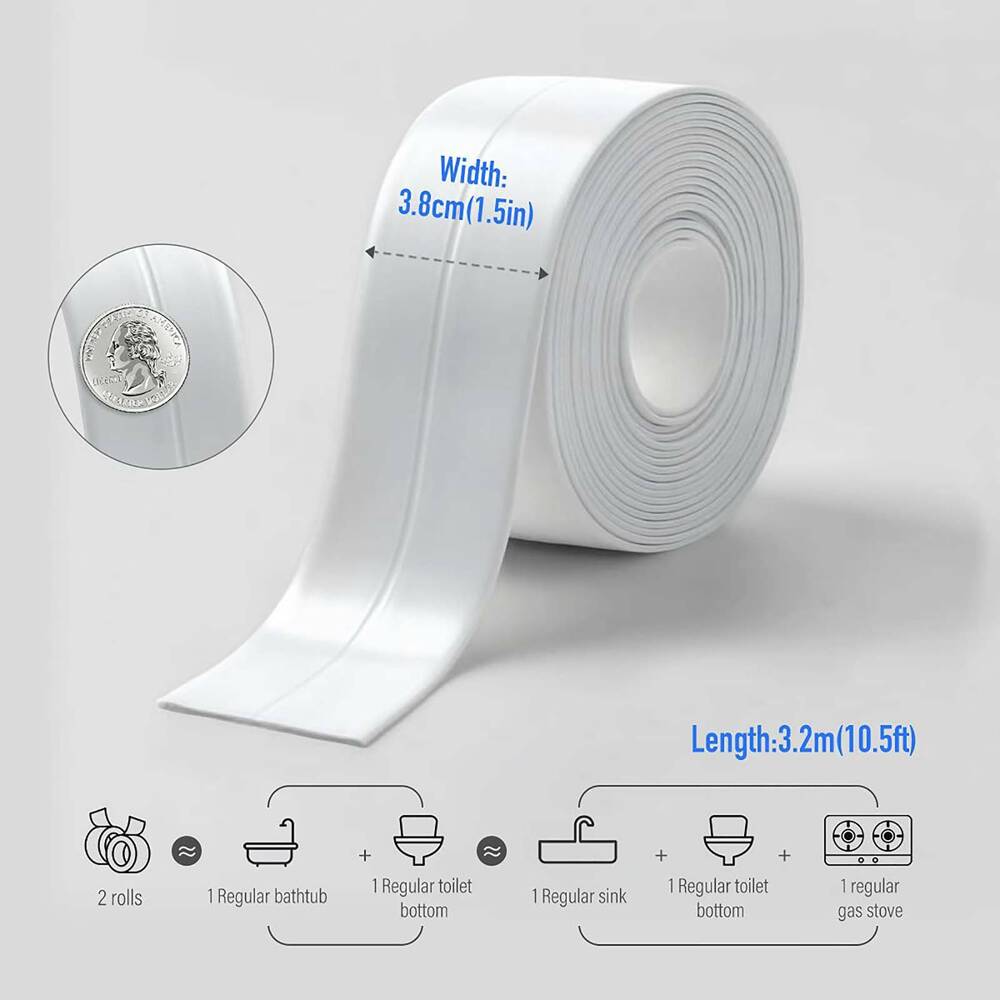 3.2M Kitchen Bathroom Sink Sealing Strip Waterproof Caulk Tape Self Adhesives