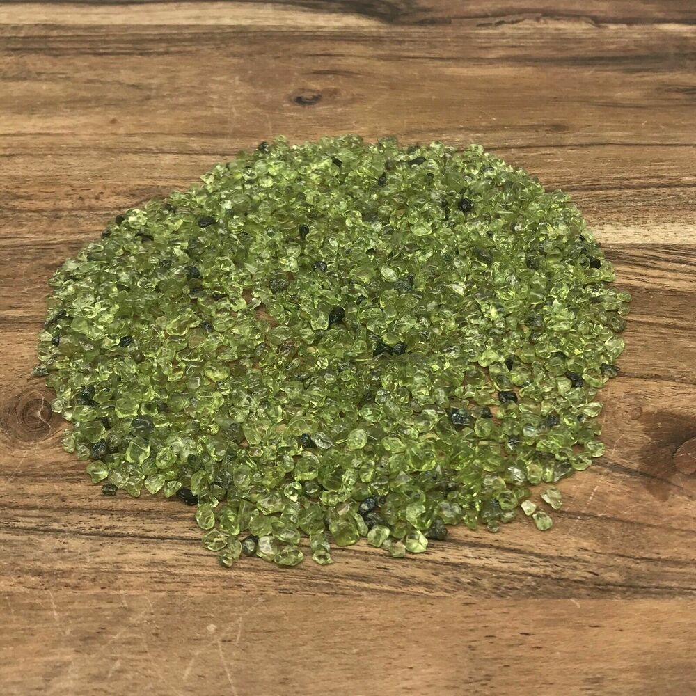 500g Peridot Crystal Chips BULK A Grade Gemstone Tumble Polished Mini