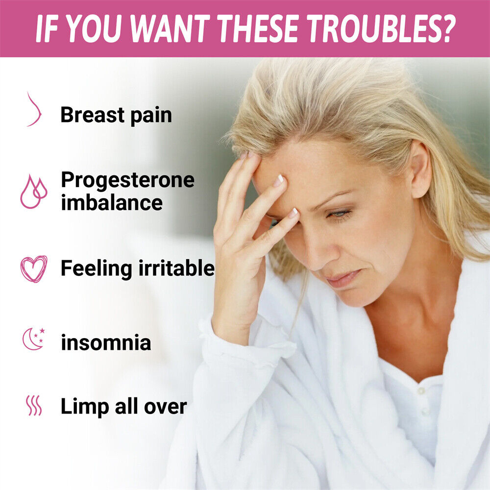 Progesterone Cream for Menopause Relief Bio-identical Balance Healthy Therapy #