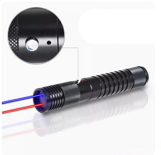 High Power BLUE&Red Two Colors Long Distance Laser Pointer Visible Lazer Lights