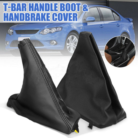 Handbrake & T Bar Handle Boot Cover Leather For Ford Falcon FG FGX XR6 G6E