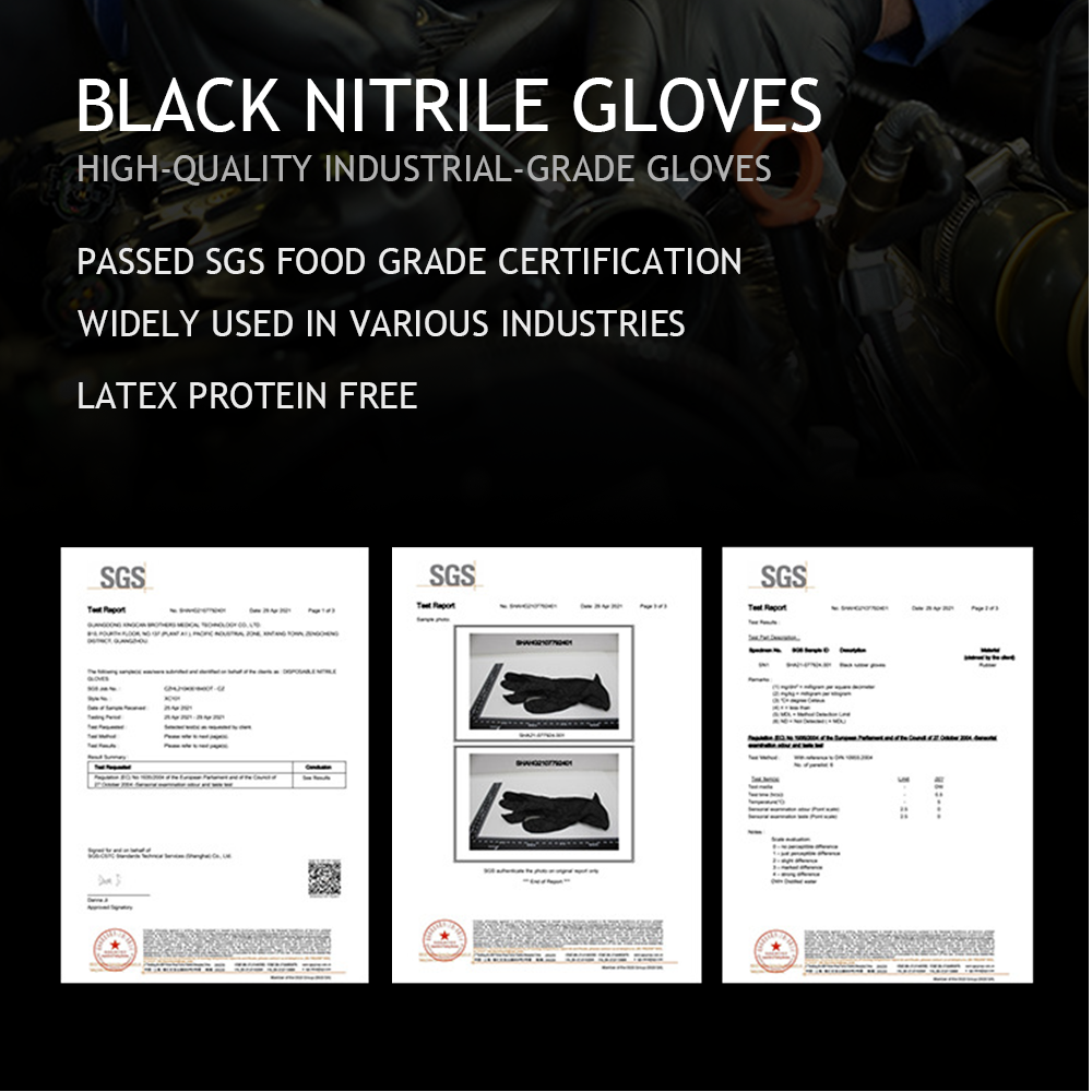 500x Disposable Nitrile Gloves Rubber Blend Powder Free Industrial Mechanic