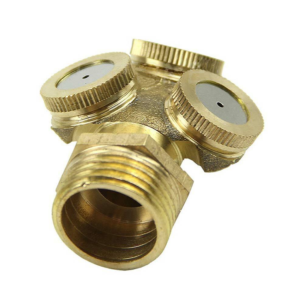 1/2" Brass Hose Connector Spray Misting Nozzle Garden Water Sprinkler Irrigation