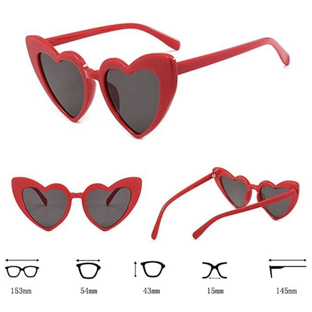 Women LOVE Heart Shaped Sunglasses Retro Gradient Color Lens Eye Glasses