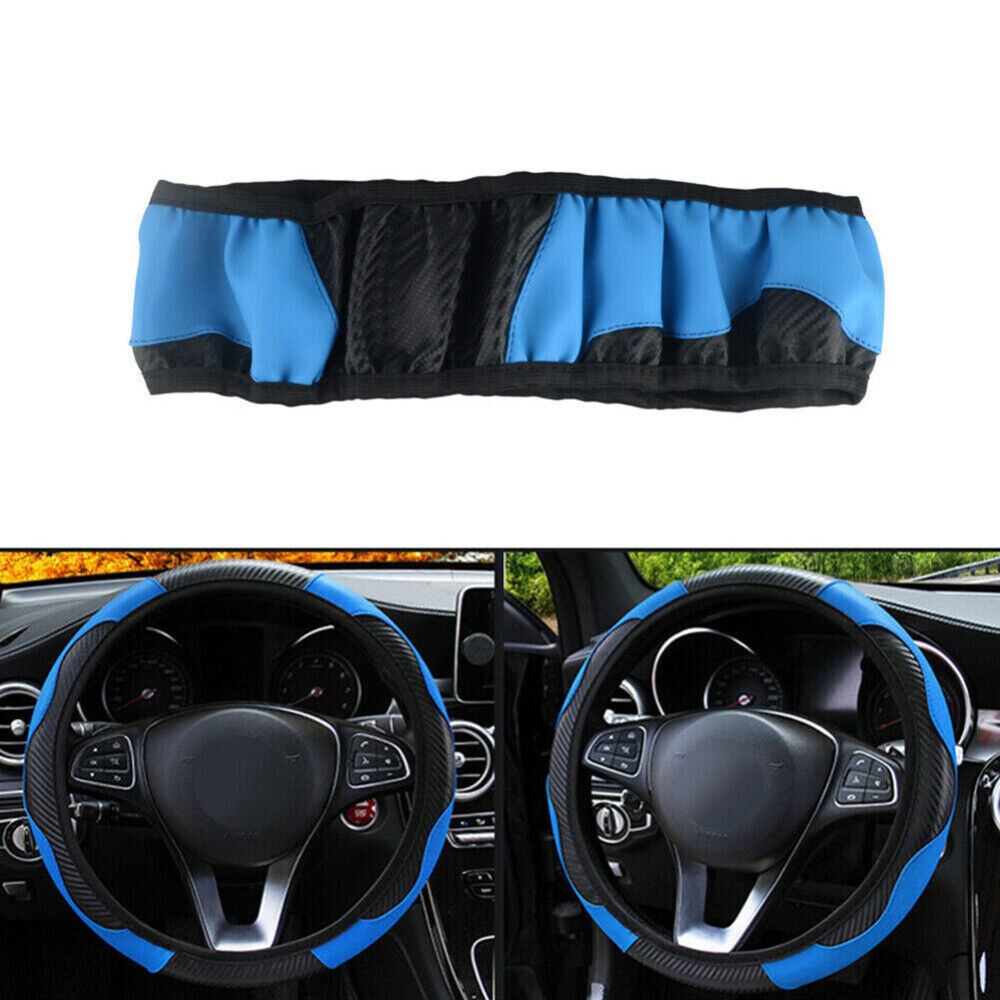 Leather Car Steering Wheel Cover Anti-slip Accessories Universal 38CM/15inch