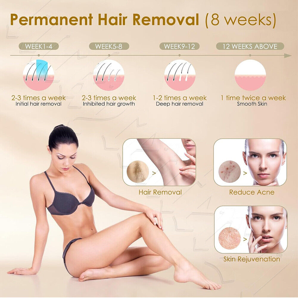 IPL Permanent Laser Hair Removal For Women Men Painless All Body Remover Device