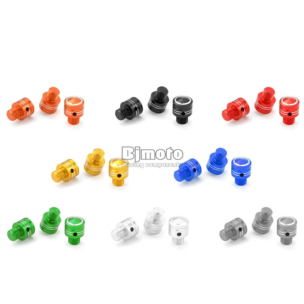 M10 Universal Motorcycle Rearview Mirror Hole Plugs Screws Caps For Yamaha BMW