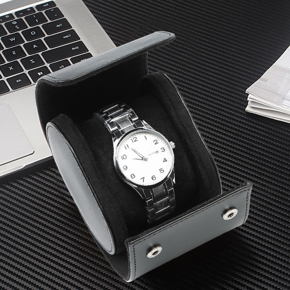 Portable Travel Watch Storage Box Leather Watch Roll Display Case Watch Box #T