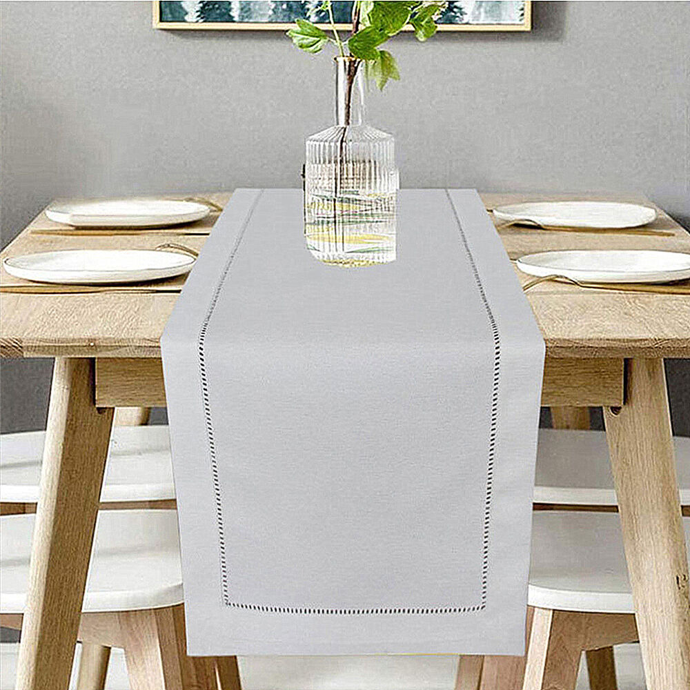 Nordic Grey Long Hollow Table Runner Kitchen Table Party Decorations 36x180CM