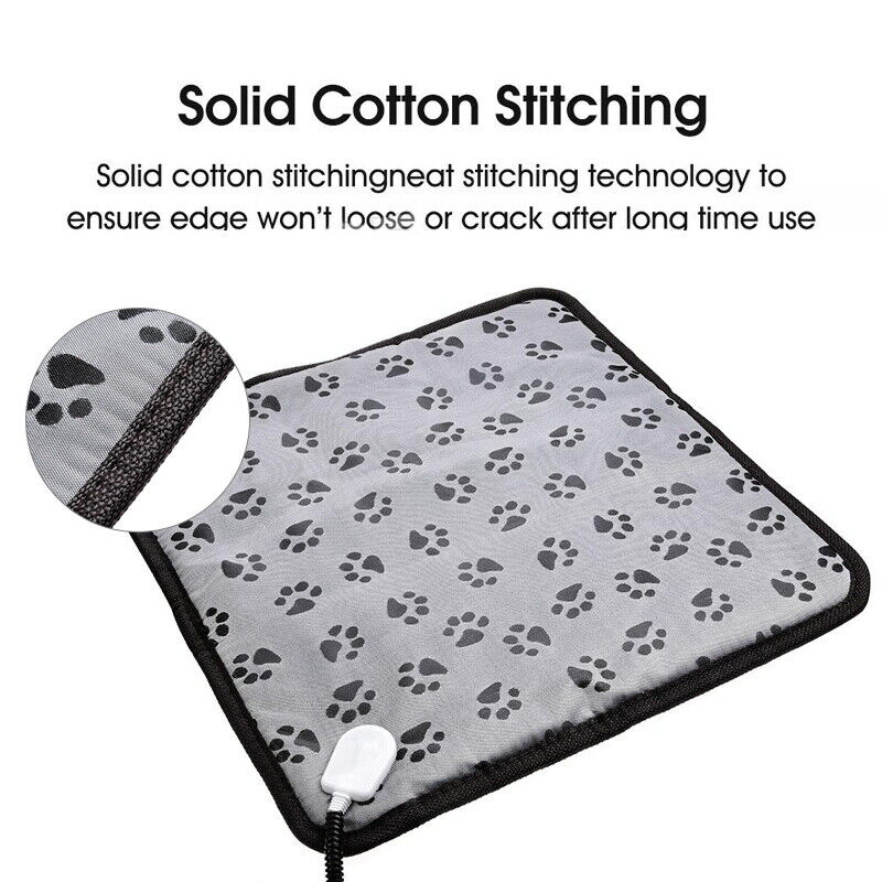 Pet Electric Heat Heated Heating Heater Pad Mat Blanket Bed Dog Cat Bunny