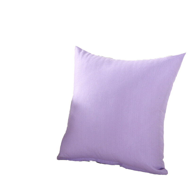 Multicoloured Plain Solid Colour Cushion Cover Covers Decorative Pillow Case