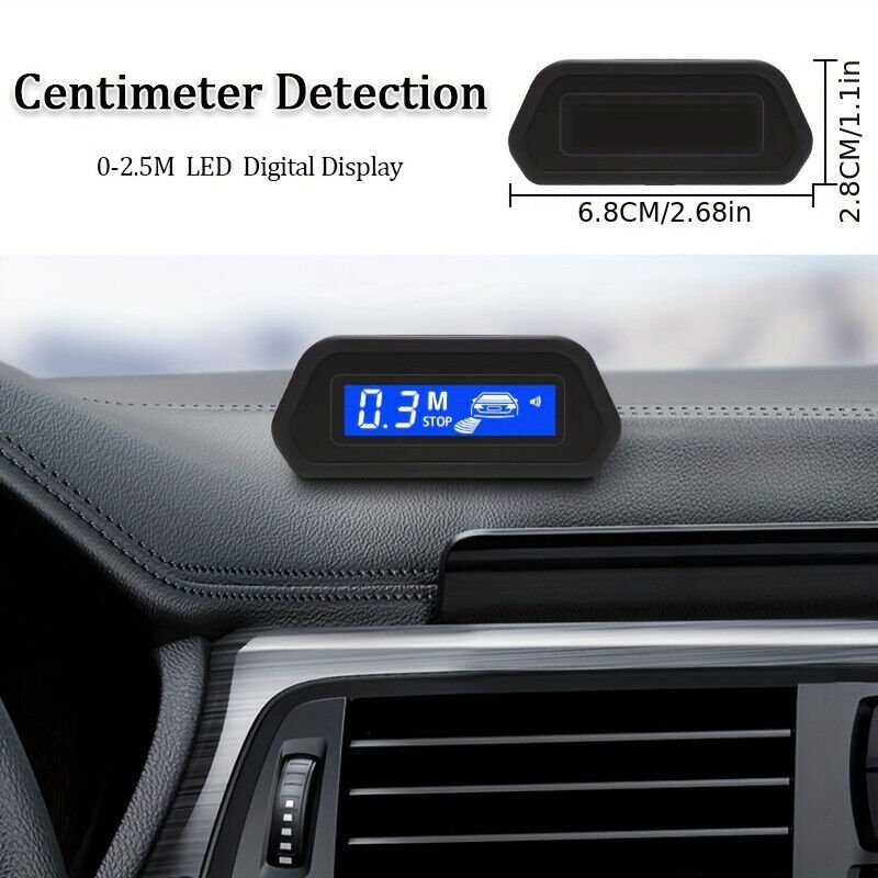 LED Reverse Sensor Backup Radar Display 4 Parking Car Parking Sensors System Kit