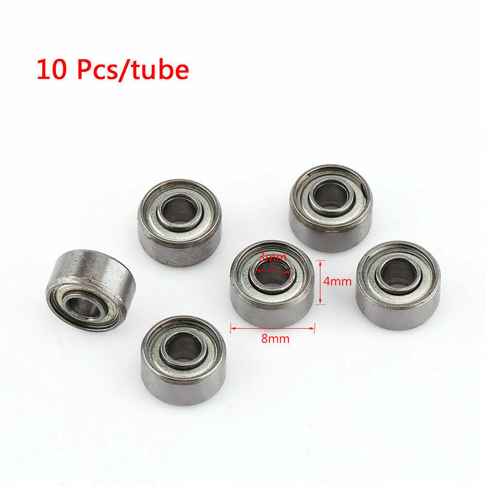 10Pcs Miniature Ball Bearings 693ZZ 3*8*4mm Small Double Shielded Bearing