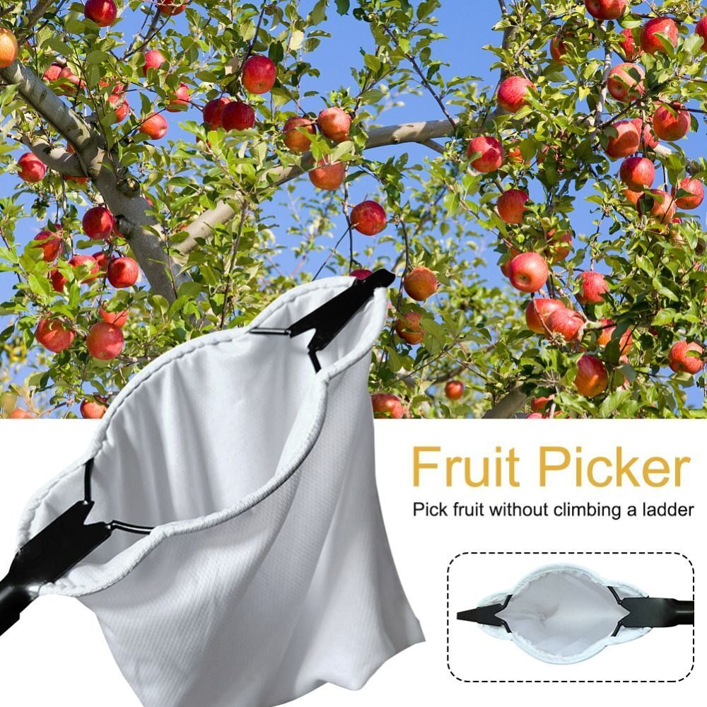 Fruit Picker with Bag Basket Garden Farm Fruit Catcher Harvest Picking Tools