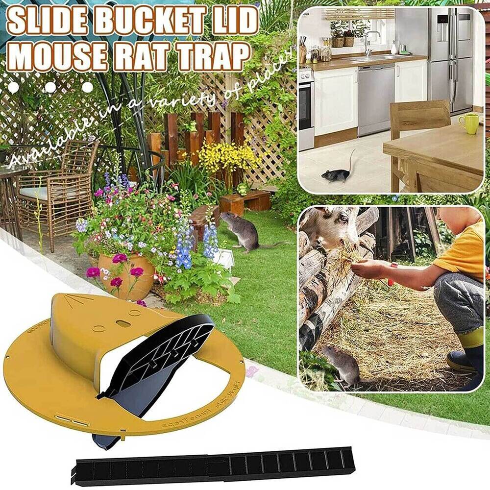 3pcs Mouse Trap - Flip N Slide Bucket Lid Mouse Rat Trap W/Ladder Mouse trap Catcher