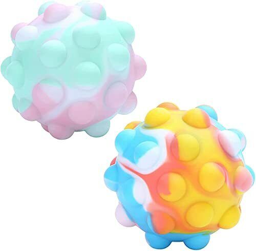 3x Stress Balls Fidget Toys for Kids Adults Push it Pop 3D Popper Sensory Gifts