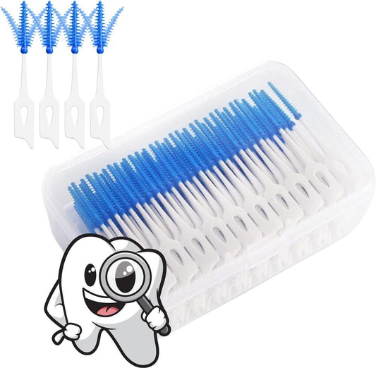 60Pcs Interdental Brush Dental Floss Picks Reusable Toothbrush Toothpicks Soft