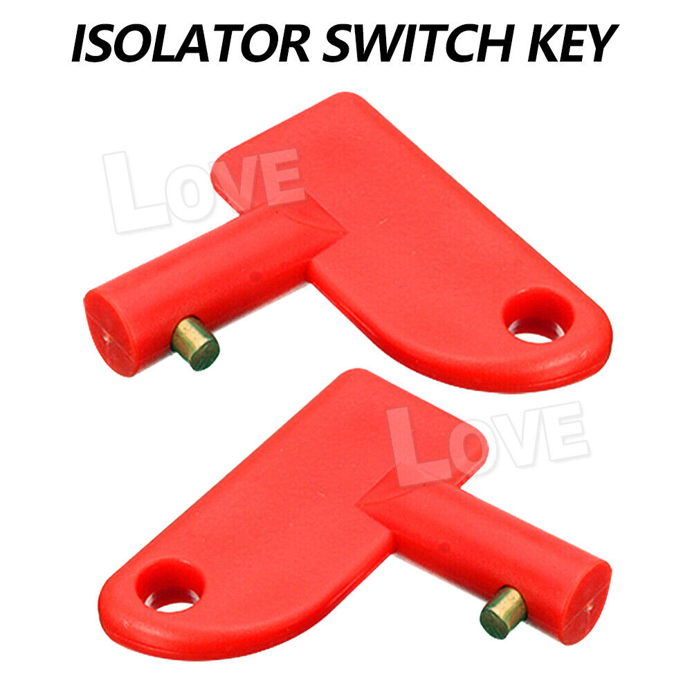 2X Battery Car Off Spare Switch Universal Key Cut Power Isolator Kill