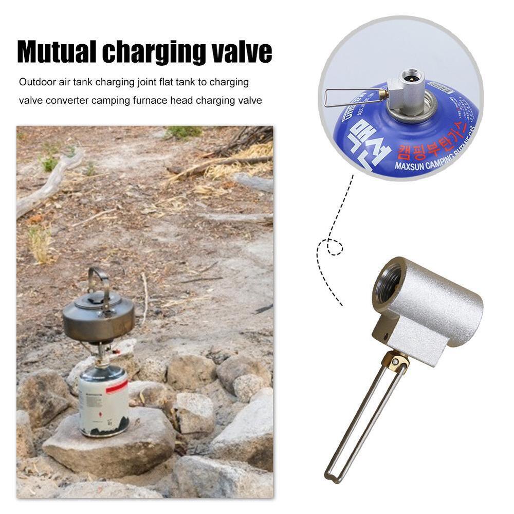 Outdoor Camping Gas Refill Adapter Valve Gas Stove Tank Canister Connector