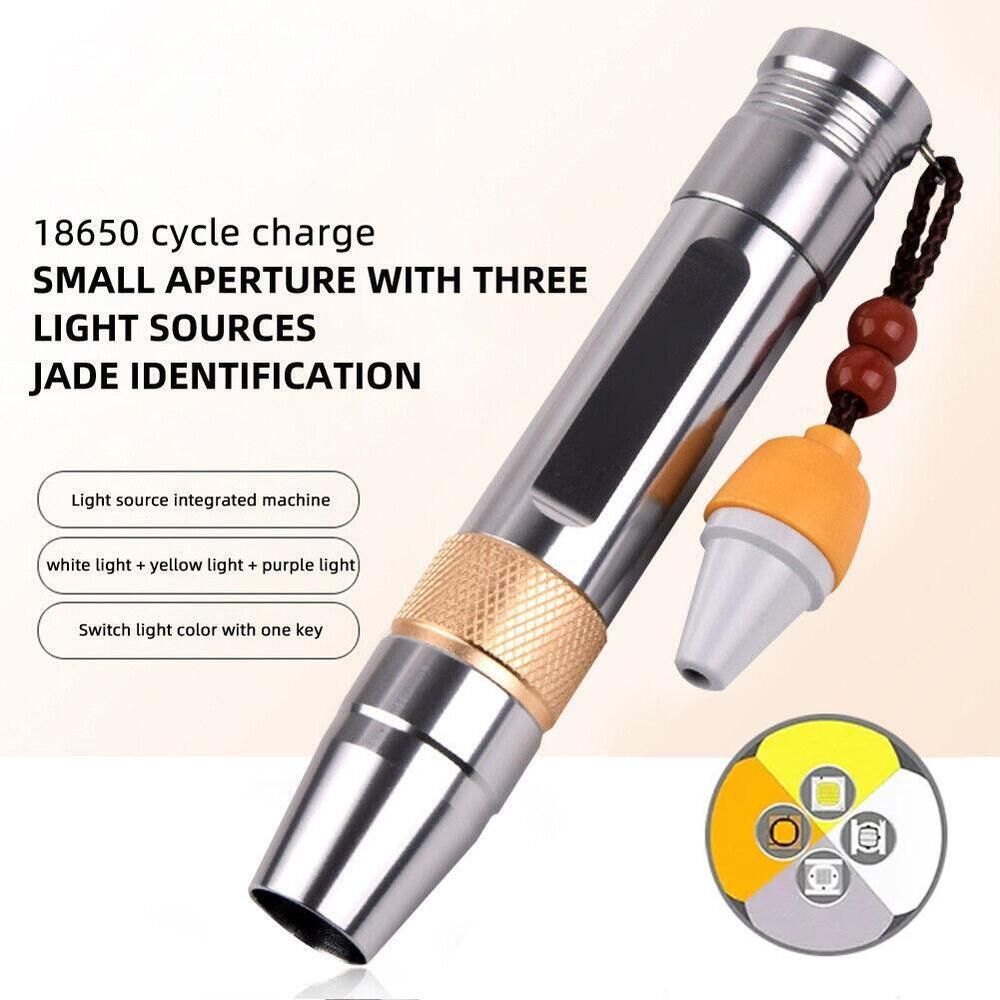 Ultraviolet LED Flashlight UV Light 395NM Jade Gem Inspection Lamps Torc BEST