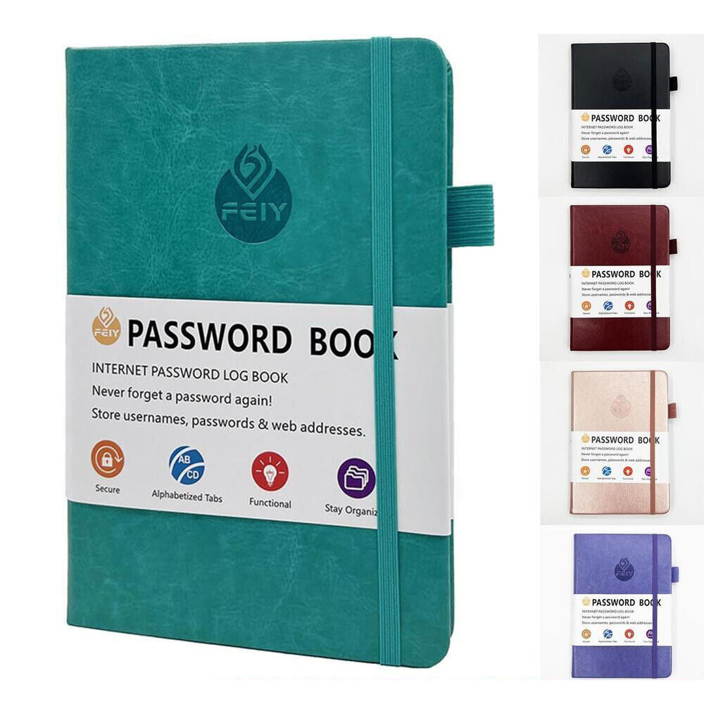 Password Book Hardcover Journal Notebook Internet Address & Password Organizer