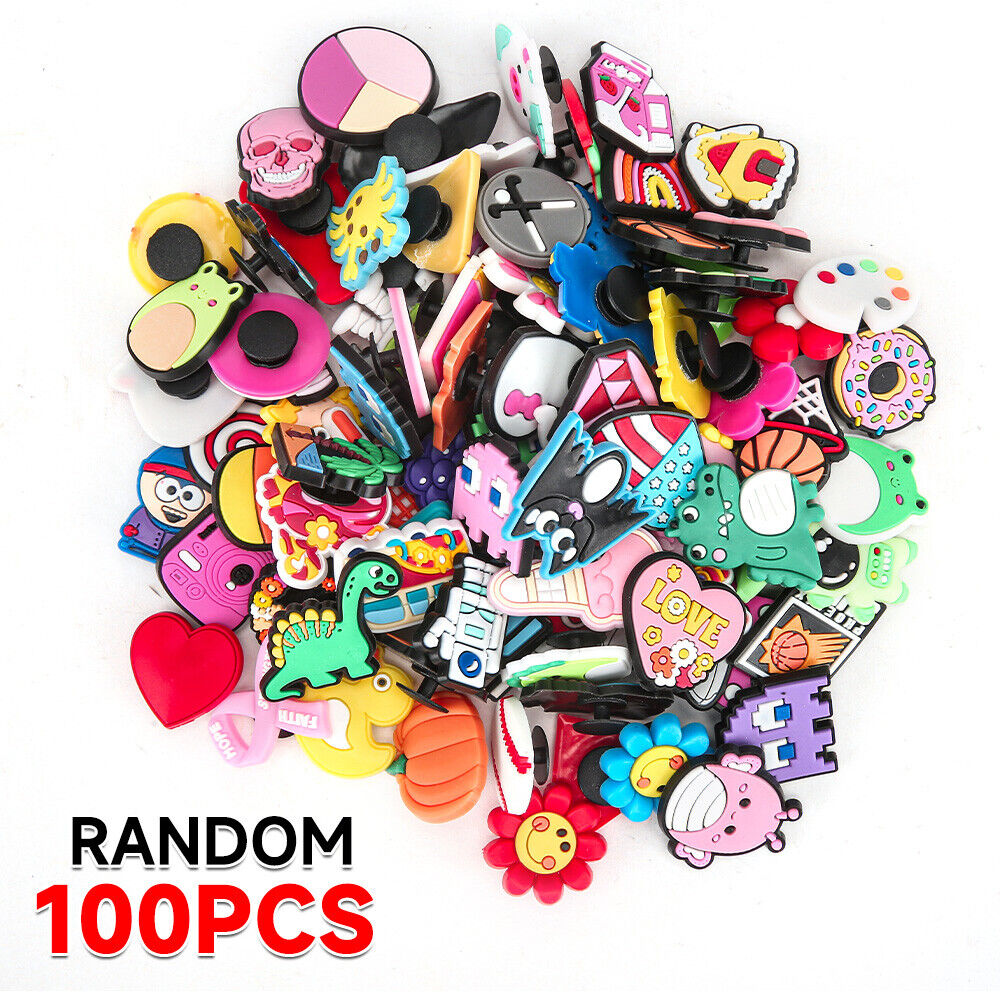 100x Random Cartoon Cute Shoe Charms