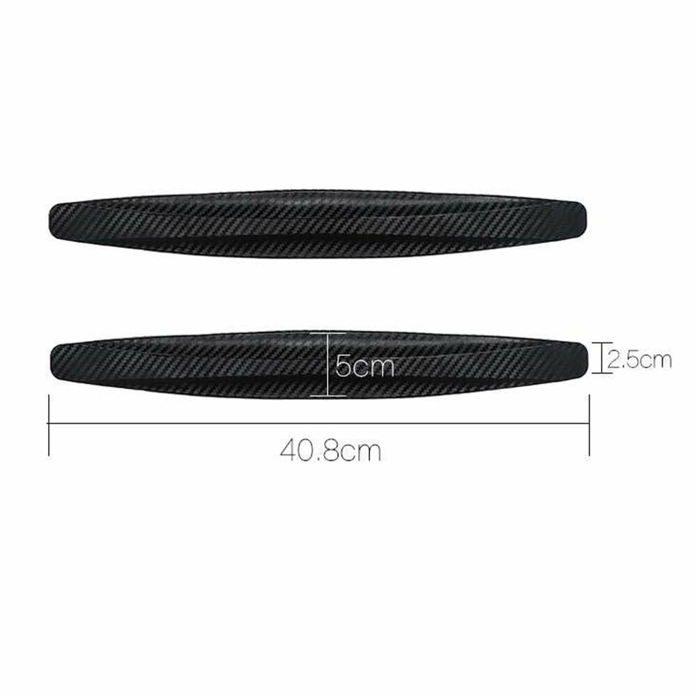 4PCS Car Carbon Fiber Anti-rub Unique Black Strip Bumper Corner Protector Guard