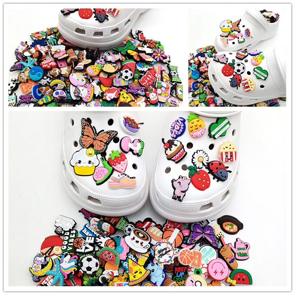 100x Random Cartoon Cute Shoe Charms