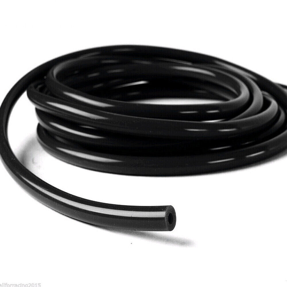 5 Meters 4mm ID Full Silicone Fuel Air Vacuum Hose Line Pipe Tube Black