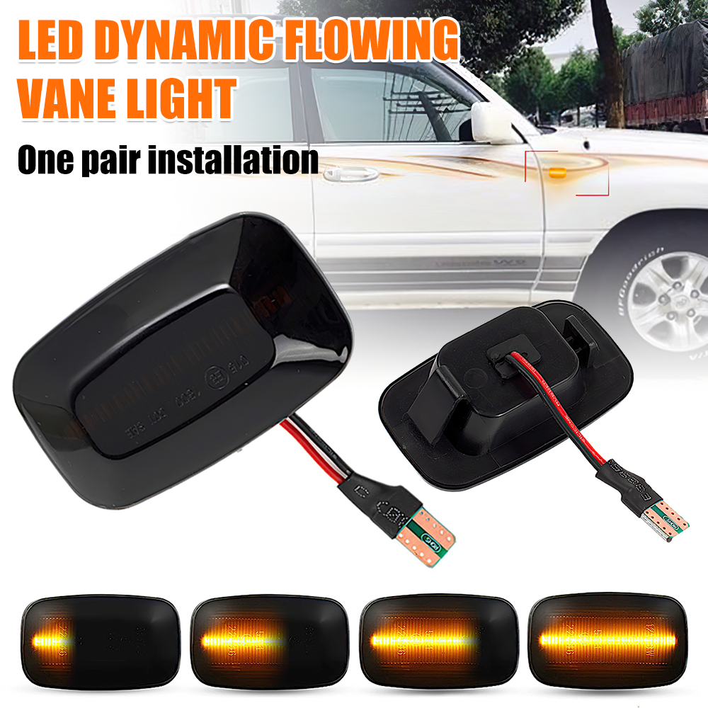 2X Dynamic LED Side Indicator Light Marker For Land Cruiser 70 80 100 Series