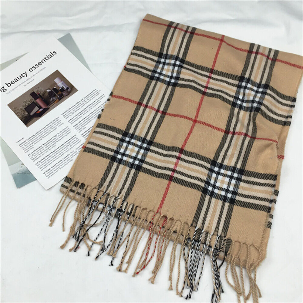 Tartan Scarf Checked Long Warm Plaid Scarf Men Ladies Shawl Wrap Stole Stripe