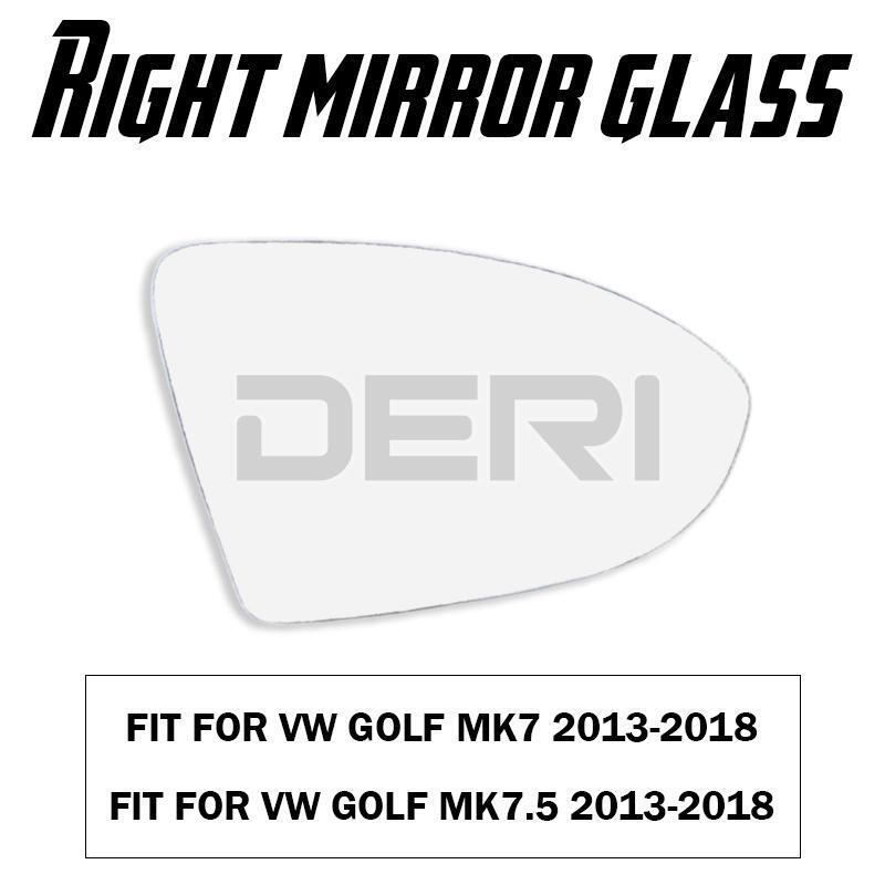 Right Side mirror glass for VW GOLF MK7 MK7.5 2013-2018 Heated Convex with Base