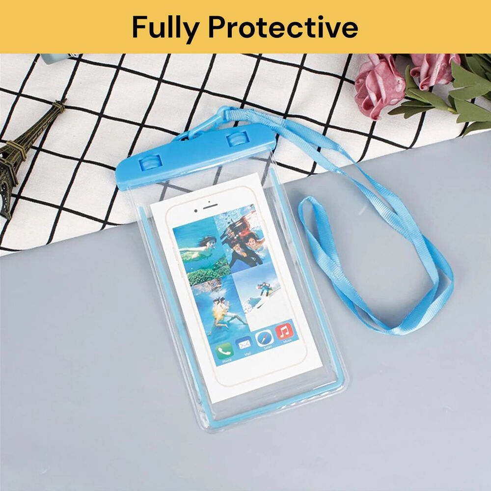 2pcs Universal Waterproof Case Bag IPX8 Floating Phone Pouch Case Dry Bag Underwater