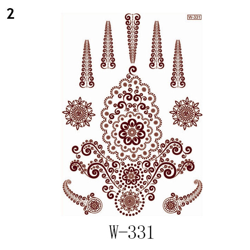 Temporary Tattoos Sticker Red Classic Henna Tattoo Tattoo Sticker Body Art 1pc